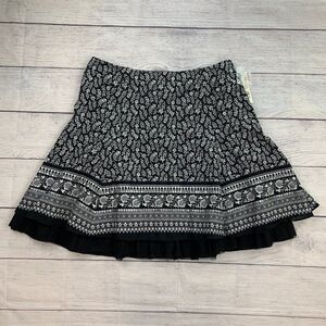 Apt. 9 Woman Skirt sz 18W Plus Black Pattern A-Line Tulle 24" Length New NWT